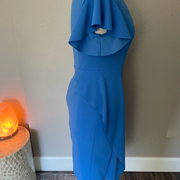 Vince Camuto Women’s Crepe Dress Flutter Sleeves - Picture 4 of 6